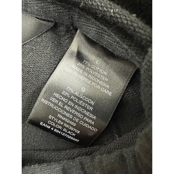 Norma Kamali Size Large Black Hooded Sweatshirt Mini Dress Zip Stylish Trendy - Picture 8 of 11